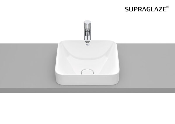 ROCA INSPIRA Umywalka blatowa cienkościenna Square FINECERAMIC® SUPERGLAZE A32753RS00