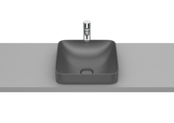 ROCA INSPIRA Umywalka blatowa cienkościenna Square FINECERAMIC® ONYKS A32753R640