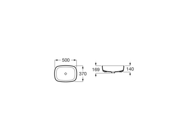 ROCA INSPIRA Umywalka nablatowa cienkościenna Soft FINECERAMIC® CAFE A327500660 - obrazek 2