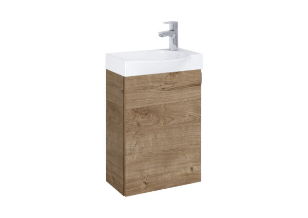 ROCA RAVELL Zestaw łazienkowy Unik 45 cm z 1 drzwiami DĄB CANELA A852448808