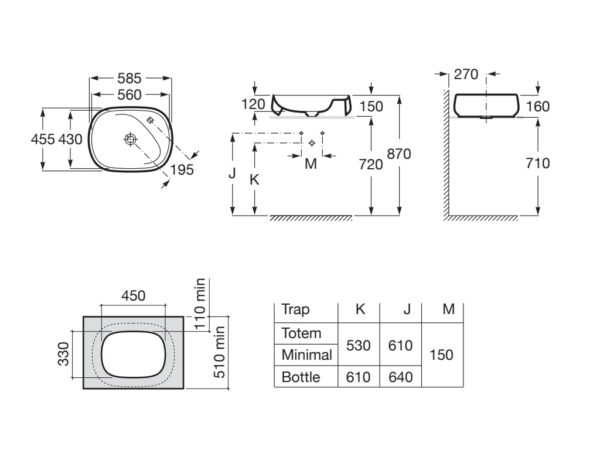 ROCA BEYOND Umywalka nablatowa FINECERAMIC® A3270B8640 - obrazek 2