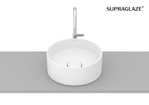 ROCA TERRA Umywalka nablatowa 30 cm okrągła Fineceramic® SUPERGLAZE A32787US00
