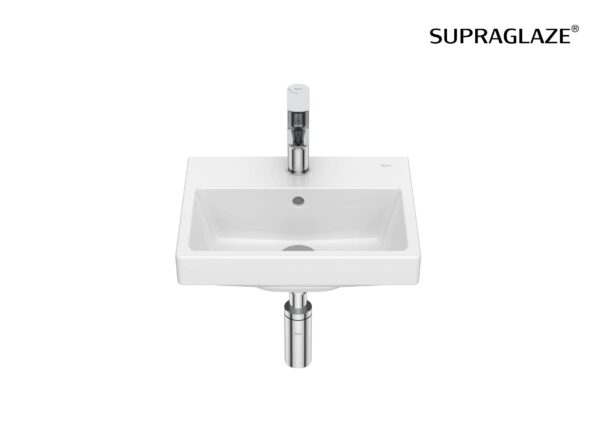 ROCA Umywalka ścienna 40 x 32 cm z otworem na baterie SUPERGLAZE A3270YXS00