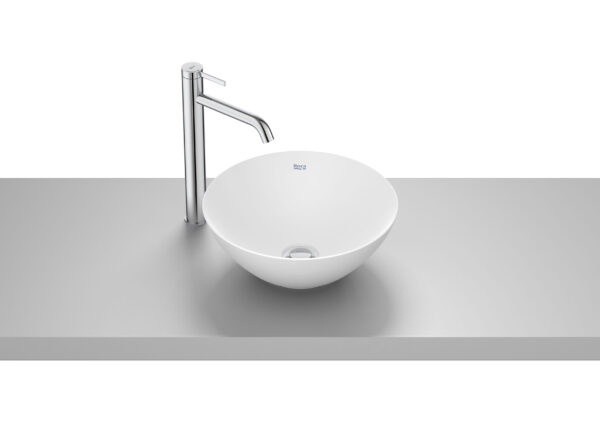 ROCA BOL Mała umywalka nablatowa 35 cm okrągła FINECERAMIC® BIAŁY MAT A32787L620