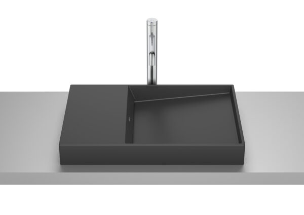 ROCA HORIZON Umywalka nablatowa bez otworu na baterię - DASH CZARNY MAT A32727908B