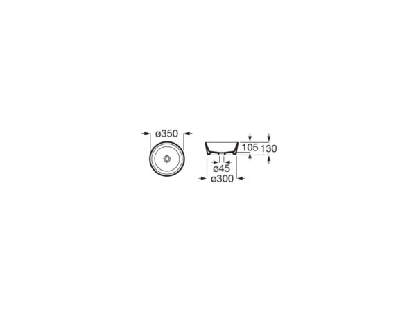 ROCA OPTICA Mała umywalka nablatowa okrągła BIAŁY MAT A327B15620 - obrazek 2