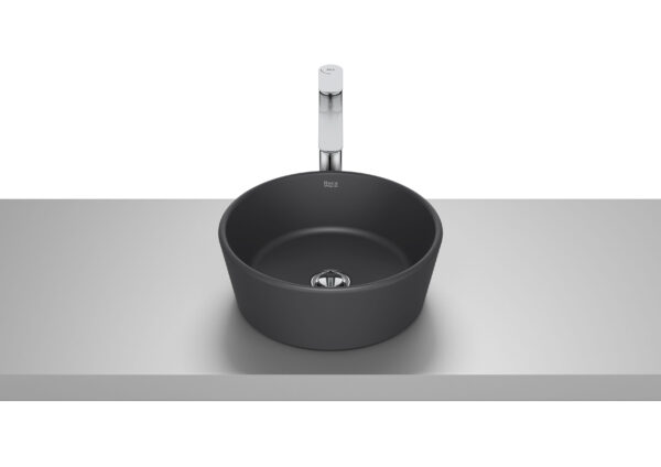 ROCA OPTICA Mała umywalka nablatowa okrągła CZARNY MAT A327B15080