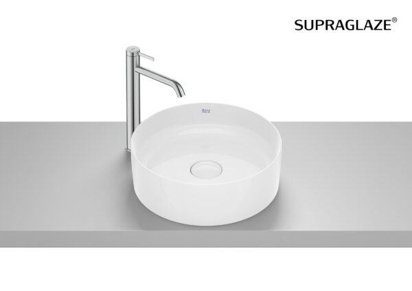 ROCA TERRA ROUND - Umywalka nablatowa okrągła FINECERAMIC® SUPERGLAZE A32787NS00