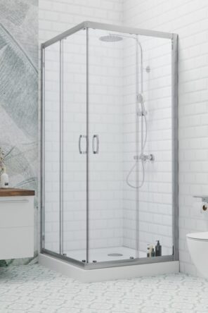 RADAWAY PREMIUM PLUS D KABINA PRYSZNICOWA 100X80 , PROFIL CHROM , SZKŁO PRZEZROCZYSTE 30434-01-01N