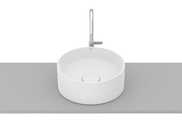 ROCA TERRA Umywalka nablatowa 30 cm okrągła Fineceramic® BIAŁY MAT A32787U620