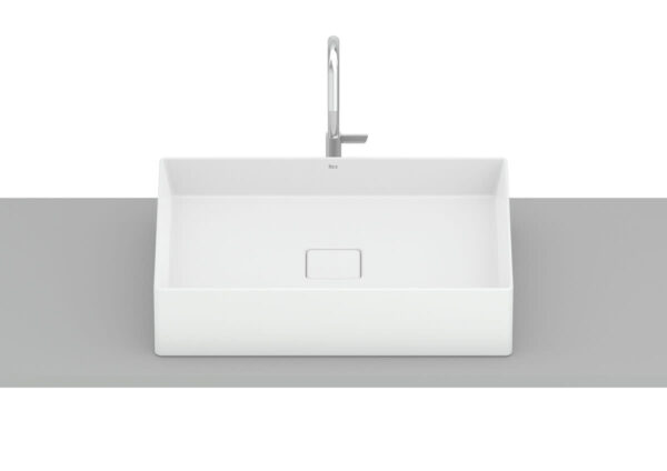 ROCA TERRA Umywalka nablatowa 51 x 36 cm kwadratowa Fineceramic® BIAŁY MAT A32787Z620