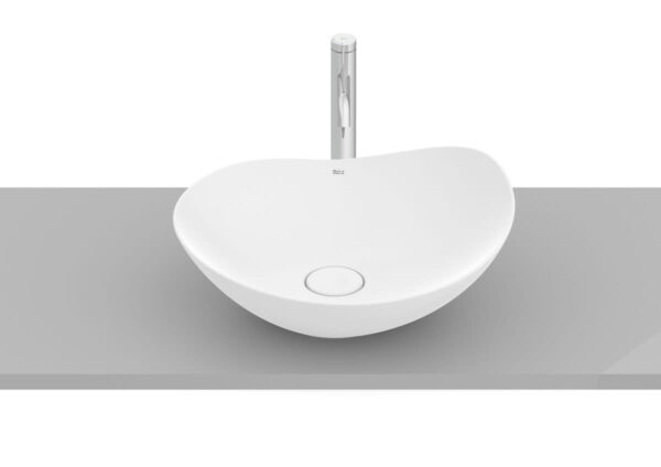 ROCA OHTAKE Umywalka nablatowa 47 x 40,5 cm cienkościenna Fineceramic® BIAŁY MAT A327A1N620