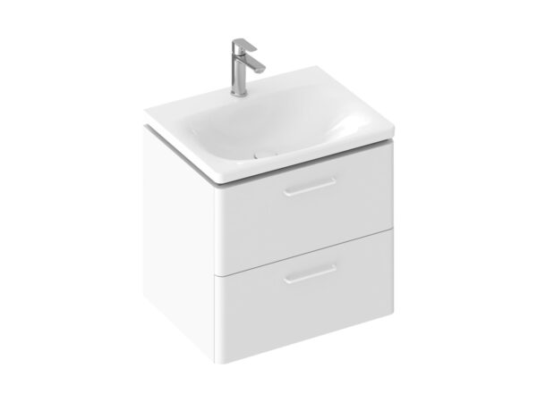 RAVAK SD Balance II 50 szafka pod umywalkę biała + uchwyt biały (2 szt.) X000001813SETW