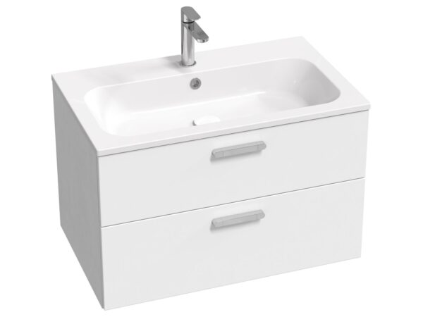 RAVAK SD Chrome II 80 szafka pod umywalkę biała, uchwyty chrom X000001774