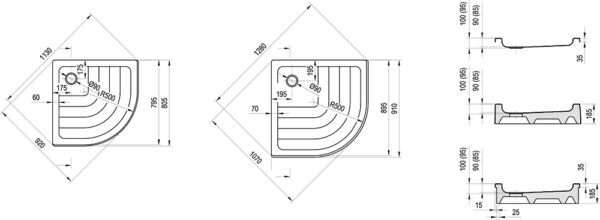 RAVAK Brodzik Ronda 80x80 LA A214001220 - obrazek 2