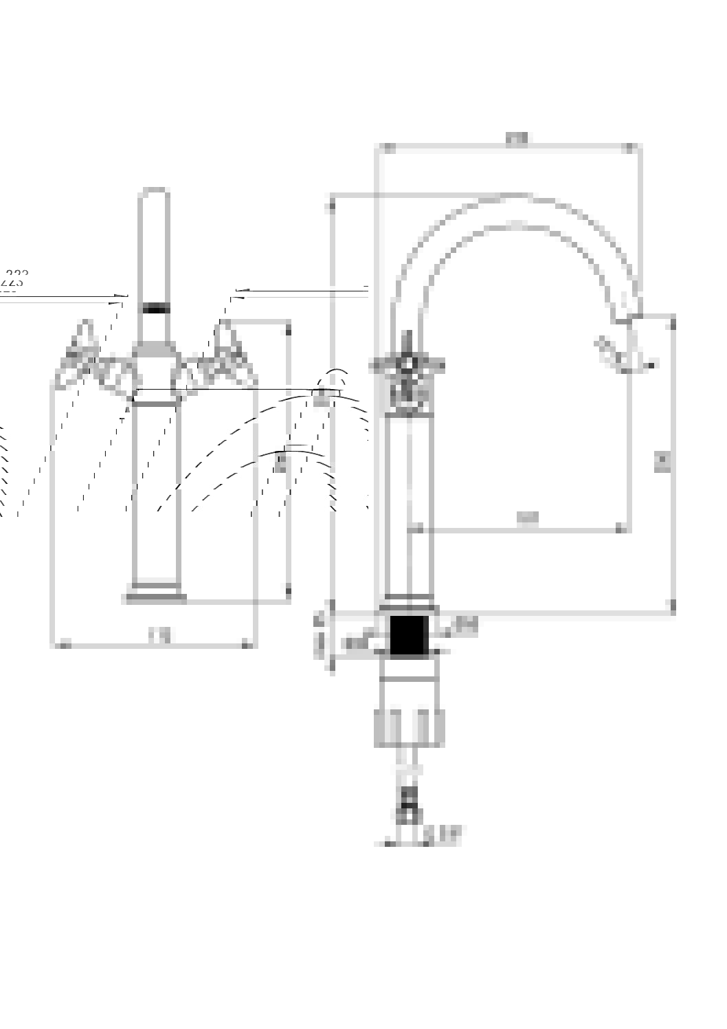 DEANTE Temisto Bateria umywalkowa wysoka BQT_025D - obrazek 2