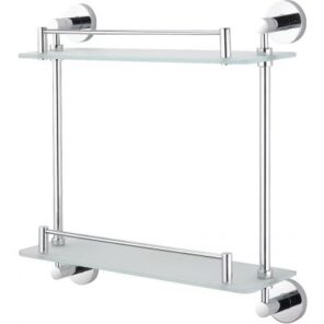 WYPRZEDAŻ!!! Stella Classic półka łazienkowa 38,5 cm podwójna szkło mat/chrom 07.842